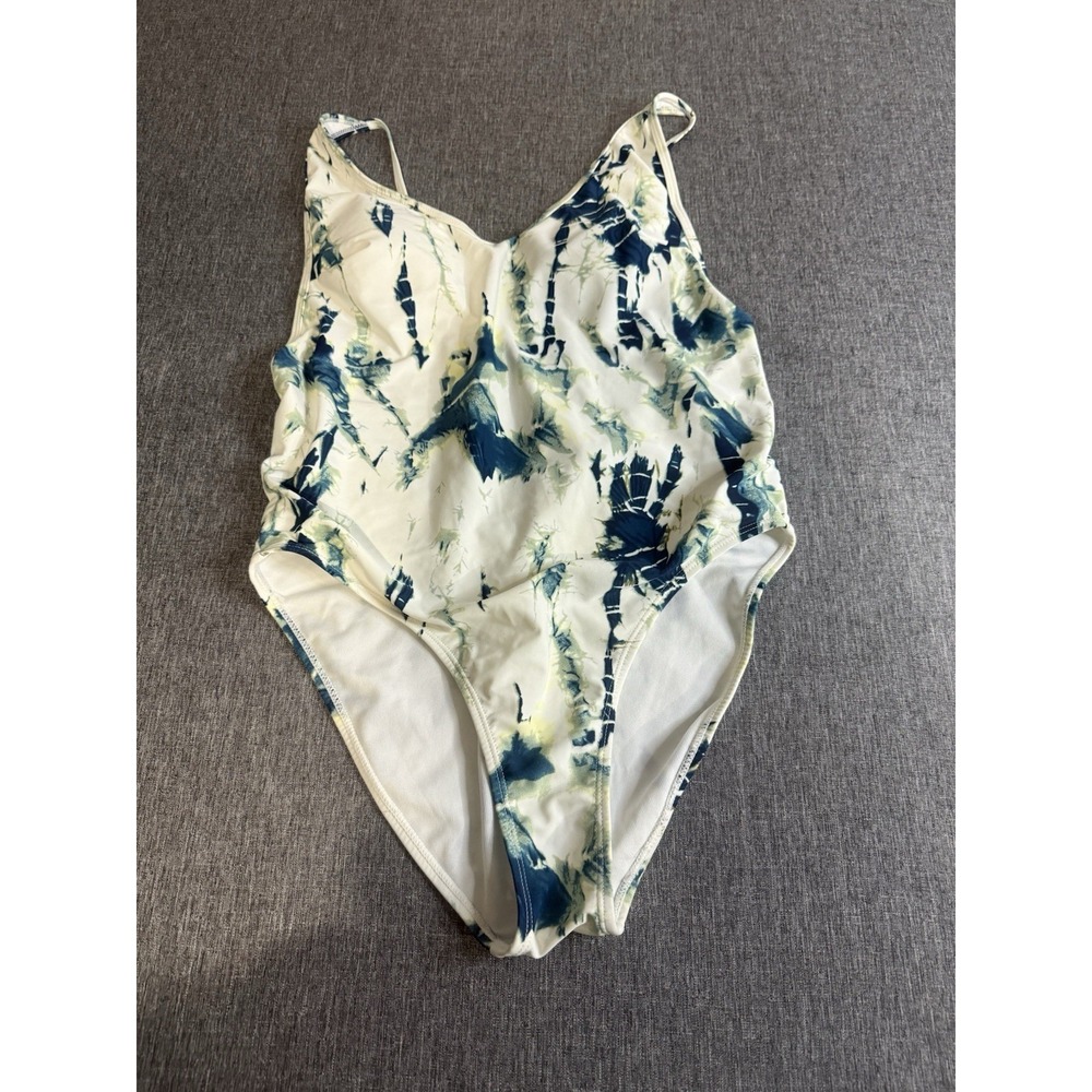 South Beach Women's Tie Dye Low Back High Thigh Bathing Suit Sz 12